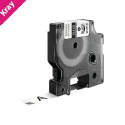 DymoRhino Blk on Wht 12mm Tape