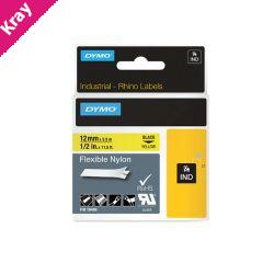 Dymo Rhino Ny Lbl 12mm Blk/Yel