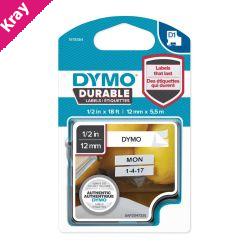 D1 Dur Blk on Wht 12mm x 5.5m