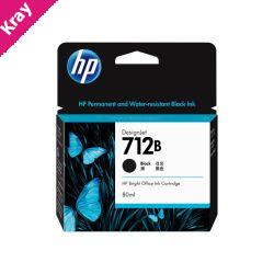 HP #712B 80ml Black Ink 3ED29A
