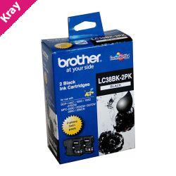 Brother LC38 Black Twin Pack