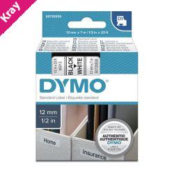 D1 Blk on Wht 12mmx7m Tape