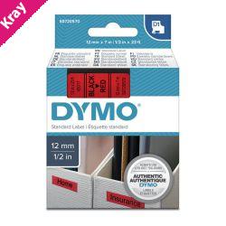 D1 Blk on Red 12mmx7m Tape