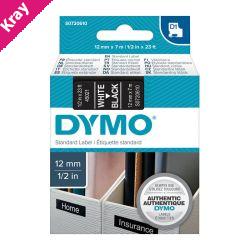 D1 Wht on Blk 12mmx7m Tape