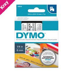 D1 Blk on Clr 6mm x7m Tape