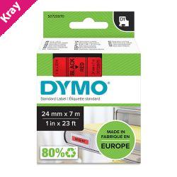 Dymo D1 Tape 24mmx7M Blk on Rd